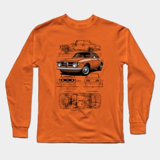 My drawing of the classic Italian sports coupe Long Sleeve T-Shirt